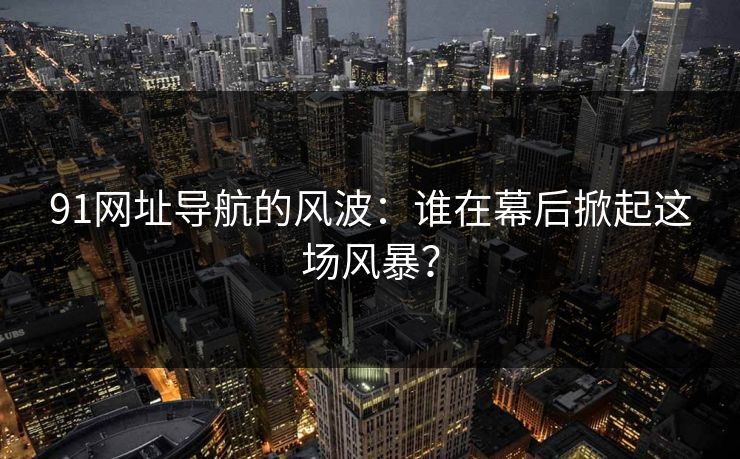 91网址导航的风波：谁在幕后掀起这场风暴？
